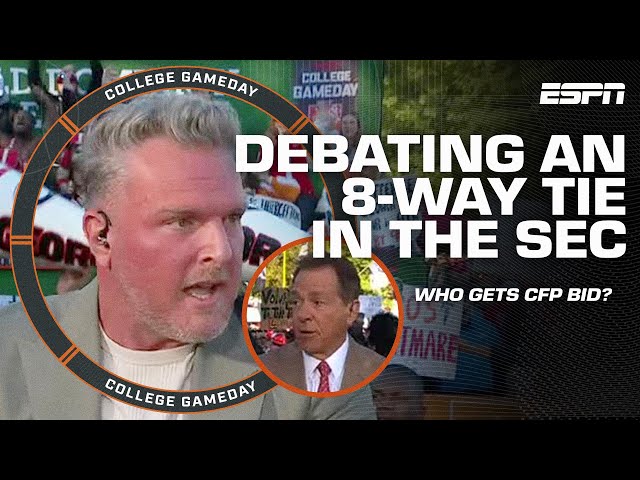 SEC CHAOS 🤯 McAfee & Saban unravel an 8-WAY TIE scenario + Who gets the edge? | College GameDay