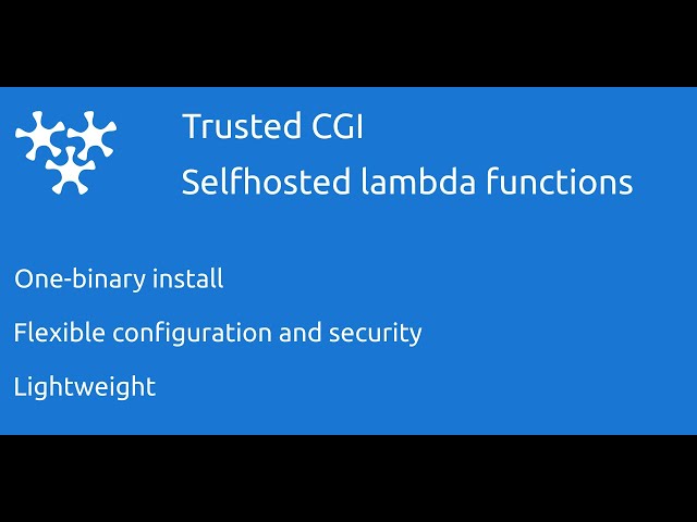 Screencast of working Trusted CGI