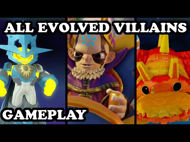 Skylanders Trap Team - All Evolved Villains MOVESET & GAMEPLAY (with Light, Dark & KAOS)