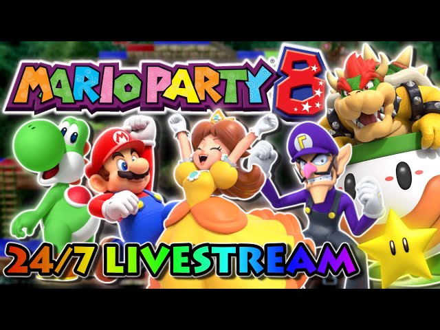 Mario Party 8 All Boards and Minigames! - 24/7 Livestream - Nintendo Wii