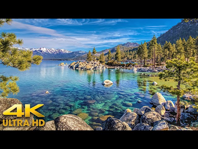 Sierra Nevada Mountain Scenic Drive Around Lake Tahoe 4K California and Nevada