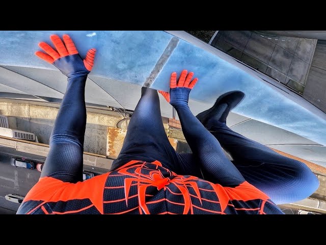 SPIDERMAN Fights Crime - Real Life Parkour POV (Miles Morales)