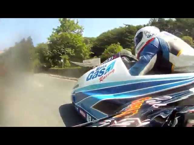 Massive CRASH! TT 2014 - Sidecar Race - On Board - HD