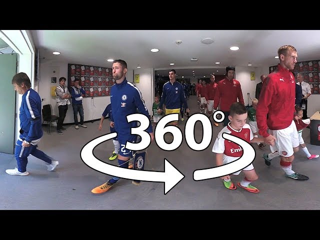 Community Shield - 360 Video Of Arsenal & Chelsea Players Walking Out At Wembley