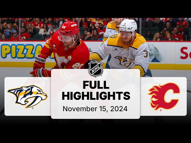 NHL Highlights | Predators vs. Flames - November 15, 2024