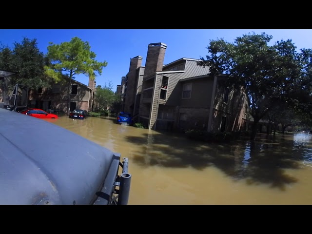 360 video: Ride along with a 5-ton truck rescuing Harvey victims