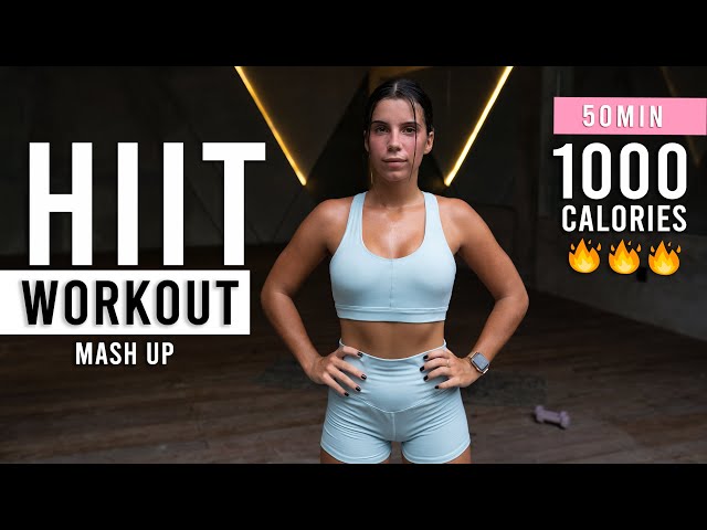 50 MIN INTENSE HIIT WORKOUT | Burn 1000 Calories | Full Body Cardio At Home, No Repeats