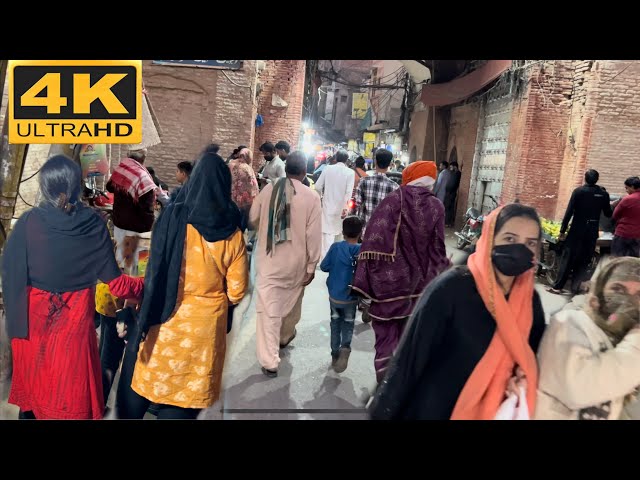 The Beautiful Walled City Of Lahore, Pakistan 4K-Walking Tour Of Lively Bazaars