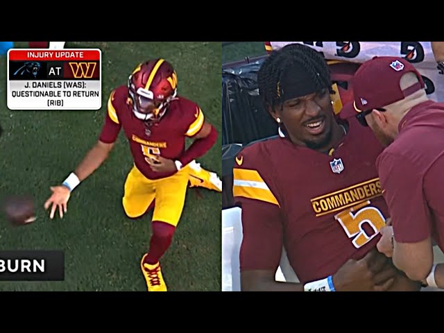 Jayden Daniels Rib *INJURY SCARE* vs Panthers | Commanders vs Panthers