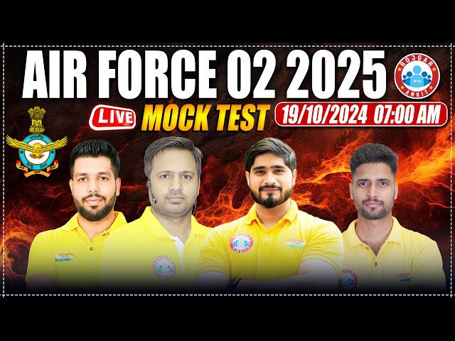 Air Force 02 2025 | Airforce X & Y Group Live Mock Test | Mock Test Solution By RWA