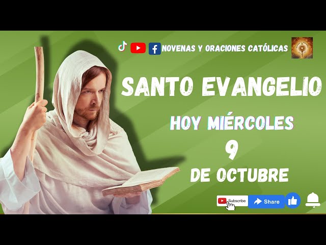 Lectura del Santo Evangelio hoy 9 Octubre 2024 #santo #evangeliodehoy