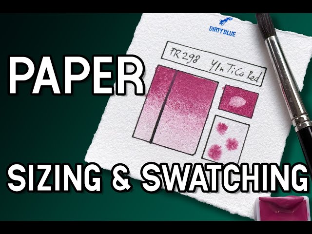 What is paper sizing? .. And swatching YInTiCo Red PR298