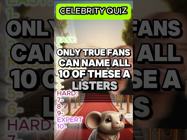 Celebrity Quiz! Can you name these celebs? #quiz #trivia