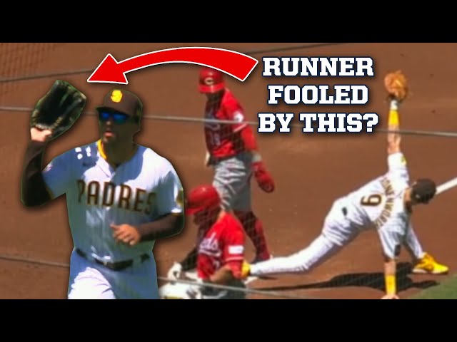 Outfielder dekes runner with simple move, a breakdown