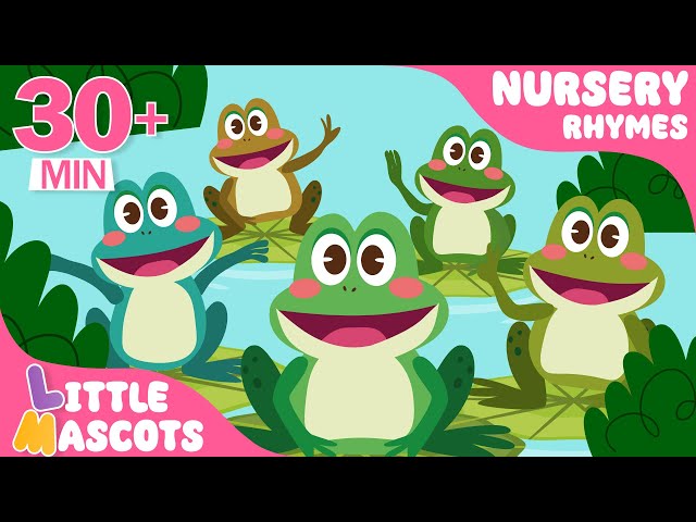 Five Little Speckled Frogs 🐸 + more  Little Mascots Nursery Rhymes & Kids Songs