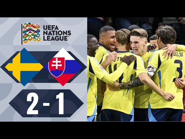 Viktor Gyökeres Goal | Sweden vs Slovakia 2-1 Highlights | UEFA Nations League 2024