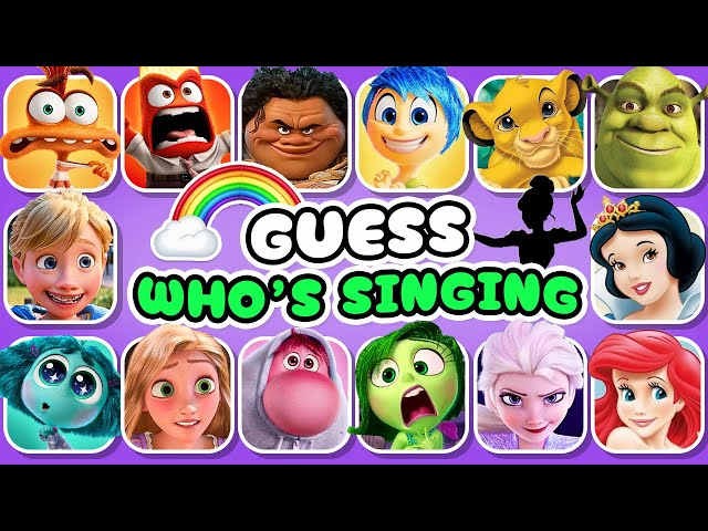 Guess Who's Singing 🎤🎙️🎶 Disney Song Quiz Challenge | Inside Out 2, Moana, Elsa, Rapunzel