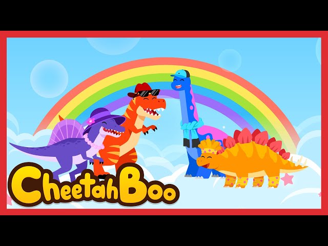 [🎉New] 🌈Colorful Dinosaurs | What color do you like? | Learn Colors | Nursery rhymes | #Cheetahboo