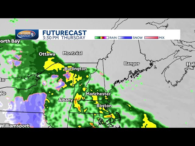 New Hampshire hourly weather: Rain moving through Thursday, Friday