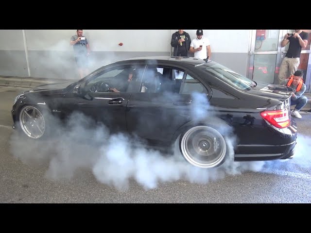 BURNOUTS & MADNESS in a Tunnel!! - CRAZY Tuned Cars LOUD Sounds, Launch Controls & Accelerations!!