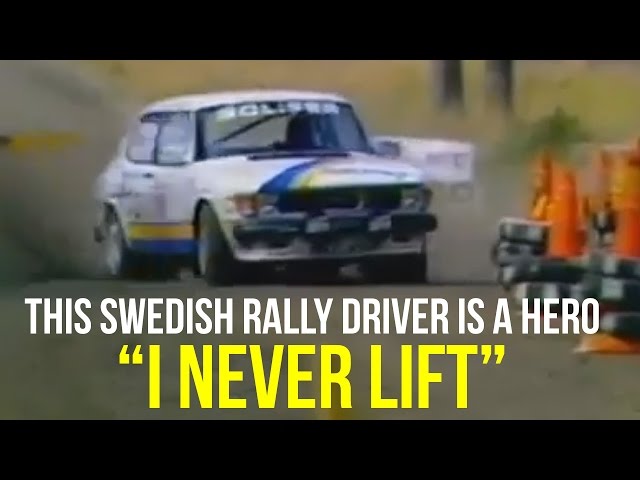 Lifting is not an option! Amazing hillclimb attack by Swedish hero in a SAAB with engine trouble.