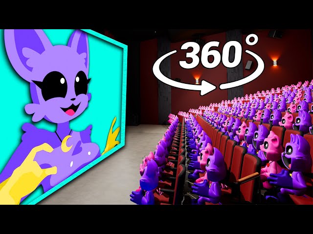 Smiling Critters 360° - CINEMA HALL | CATNAP react to Poppy Playtime Chapter 3 | 4K VR 360 Video