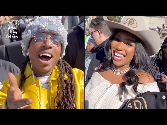 Jacquees & Fiancee Deiondra Sanders Travel To Colorado To Support Coach Deion Sanders! 🏈