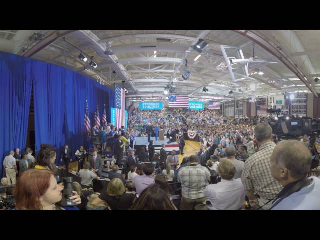 Hillary Clinton and Bernie Sanders in Portsmouth, NH (video #2)