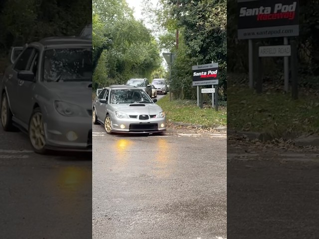 A Subaru Impreza leaving Japshow Finale 2024