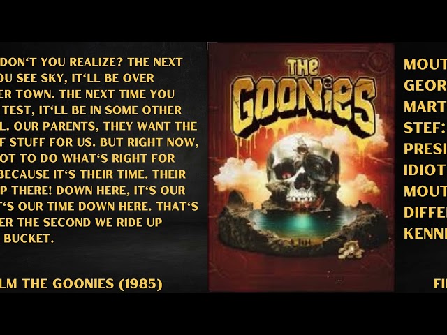 20 Memorable Quotes from Film The Goonies1985#inspirationalquotes #MotivationalQuotes#SuccessQuotes