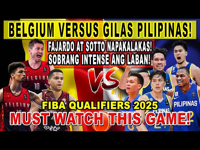 GILAS PILIPINAS vs BELGIUM! Kai Sotto Shocking Clutch Shot! FIBA Qualifiers 2k24