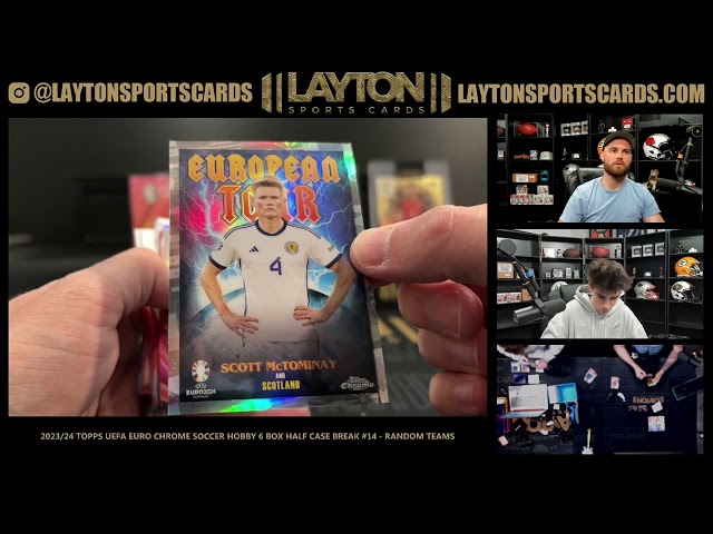 PRODUCT HIT! 202324 Topps UEFA Euro Chrome Soccer Hobby 6 Box Half Case Break #14