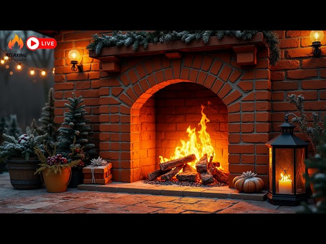 Fireplace 🔥 Relaxing Fireplace (12 HOURS) with Burning Logs & Crackling Fire Sounds for Stress Reli