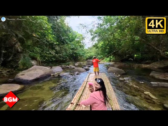 The rafting site in Phang Nga ,Thailand By Komol's Corner Bamboo Rafting 4K BGM