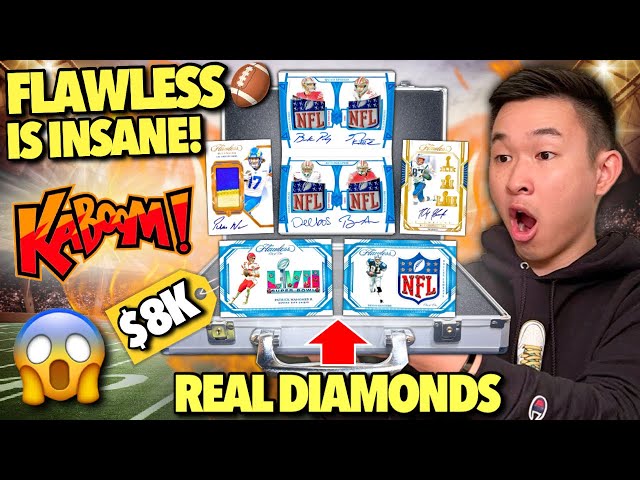 THE NEW $8K FLAWLESS BOX IS INSANE (KABOOM)! 😱🔥 2023 Panini Flawless NFL Football Hobby Box Review