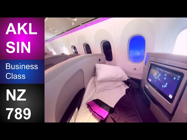 Auckland - Singapore Longhaul Business Class Air New Zealand Boeing 787-9 Dreamliner (ZK-NZL)