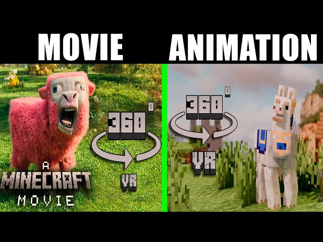 360° VR A Minecraft Movie vs ANIMATION | Teaser