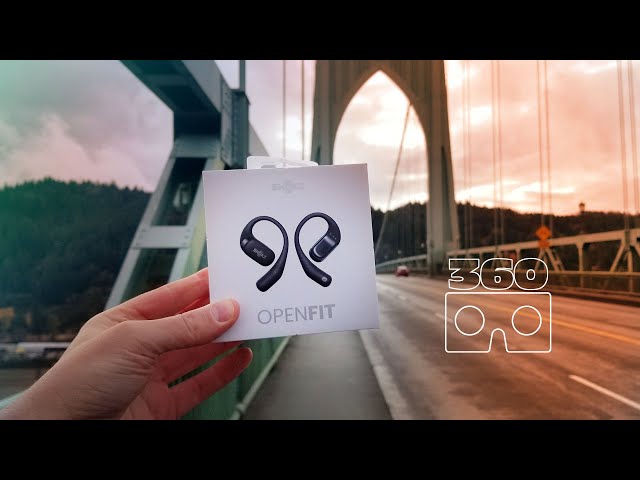 OpenFit by Shokz Review with Panox v2 VR 360 Camera PDX St Johns Bridge