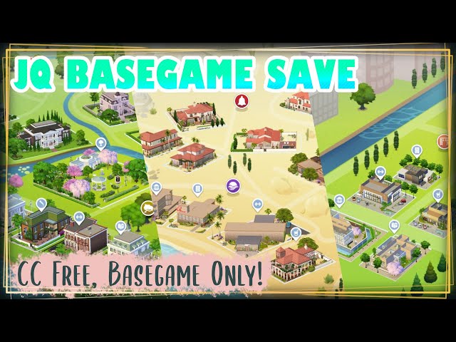 The Sims 4 Save File | JQ Basegame Save | CC Free, Basegame Only!