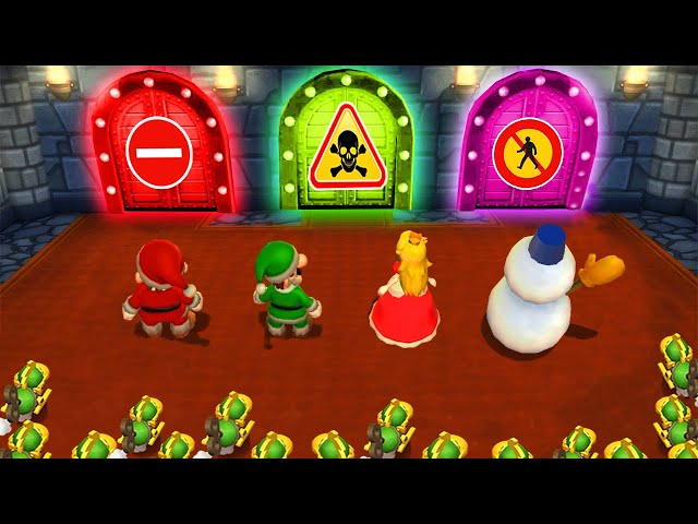 Mario Party 9 Christmas - Santa Mario Vs Santan Luigi Vs Peach Vs Snowman (Master Difficulty)