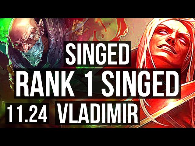 SINGED vs VLAD (TOP) | Rank 1 Singed, Rank 25 | EUW Challenger | 11.24