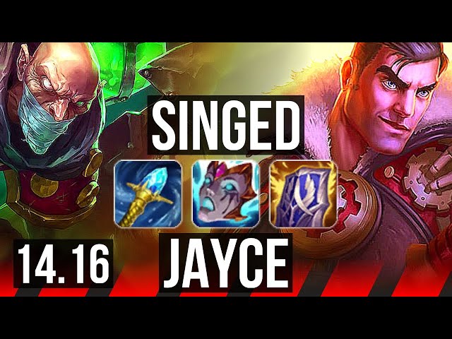 SINGED vs JAYCE (TOP) | Rank 1 Singed, 1600+ games | EUW Challenger | 14.16