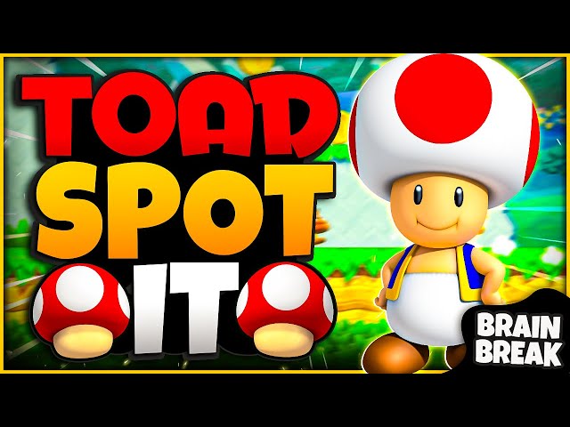 Toad Spot It | Brain Break | Mario | Just Dance | Freeze Dance