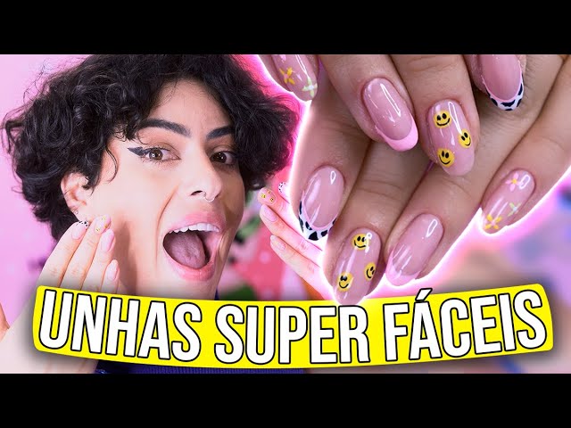 Nail Art Fáceis + Dicas de Alongamento | Kim RosaCuca