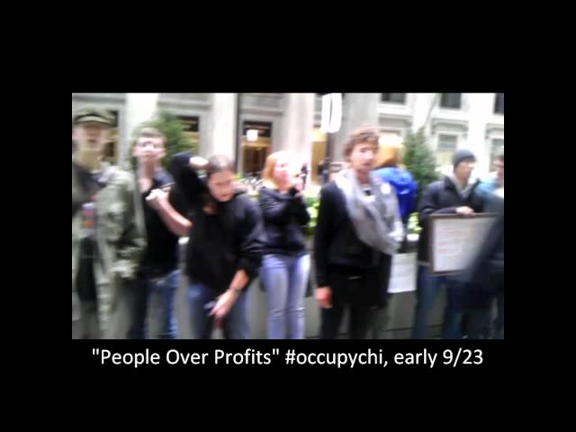 "People over Profit" #occupychi Sept 23, 2011 #occupywallstreet