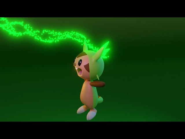 Chespin concept 3d art pokemon