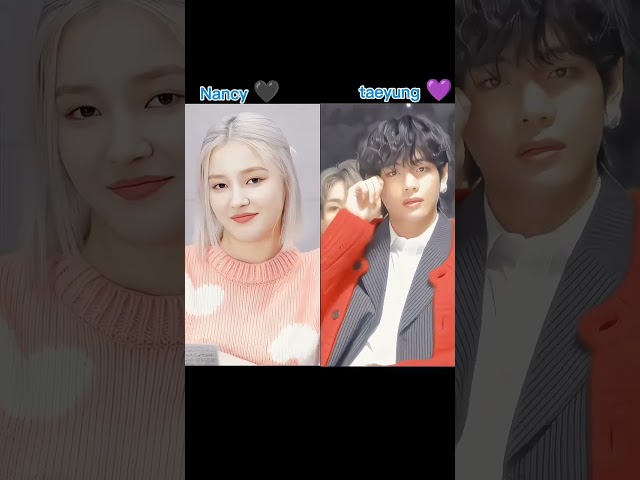 V[BTS]💜& Nancy [blackpink]💓 || who is best comment karo || #kimtaehyung #lisa #bts #blackpink #viral