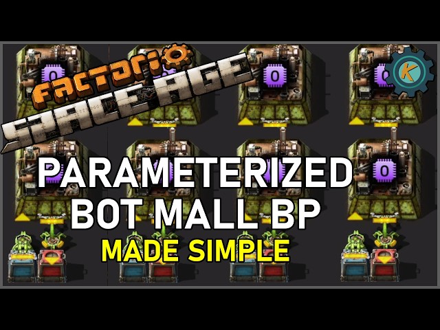 The Best Simple Parameterized Bot-Mall Blueprint For Factorio Space Age!