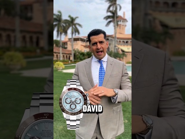 American Entrepreneur Patrick Bet David Spotted Wearing Rolex Daytona Platinum Ice-Blue Watch#shorts