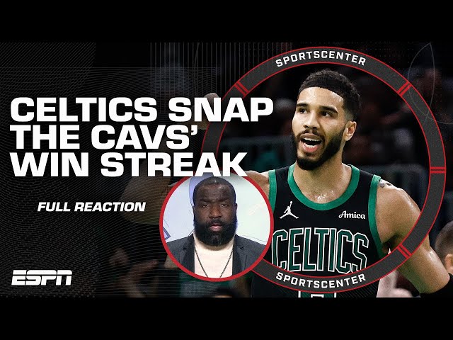 The Celtics SNAP the Cavs' 15-game win streak 😳 Perk & Shams react 👀 | SportsCenter